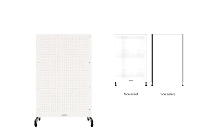 Pegboard FlexiMove: The mobile wall on casters made in France