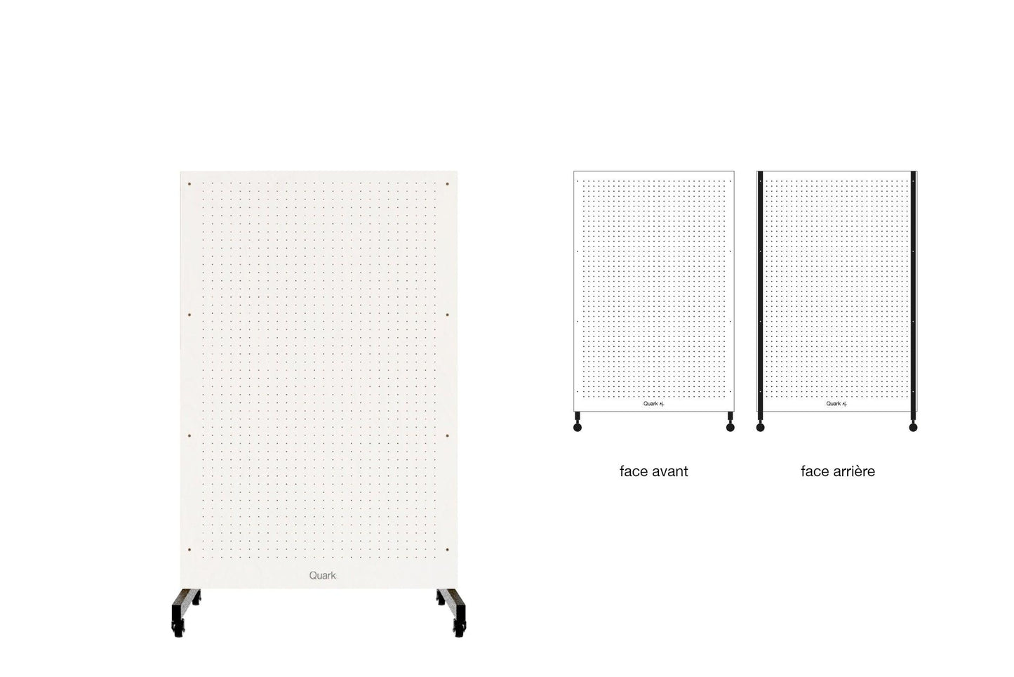 Pegboard FlexiMove: The mobile wall on casters made in France