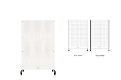 Pegboard FlexiMove: The mobile wall on casters made in France