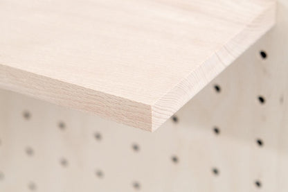 Beech wood shelf for Pegboard - Wall shelf