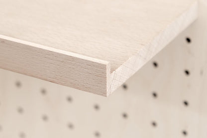 Beech wood shelf for Pegboard - Wall shelf