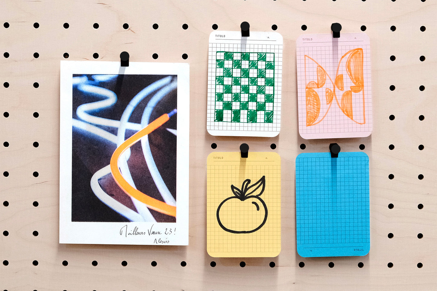 Pinces Cartes et Porte Photo en impression 3D pour Pegboard