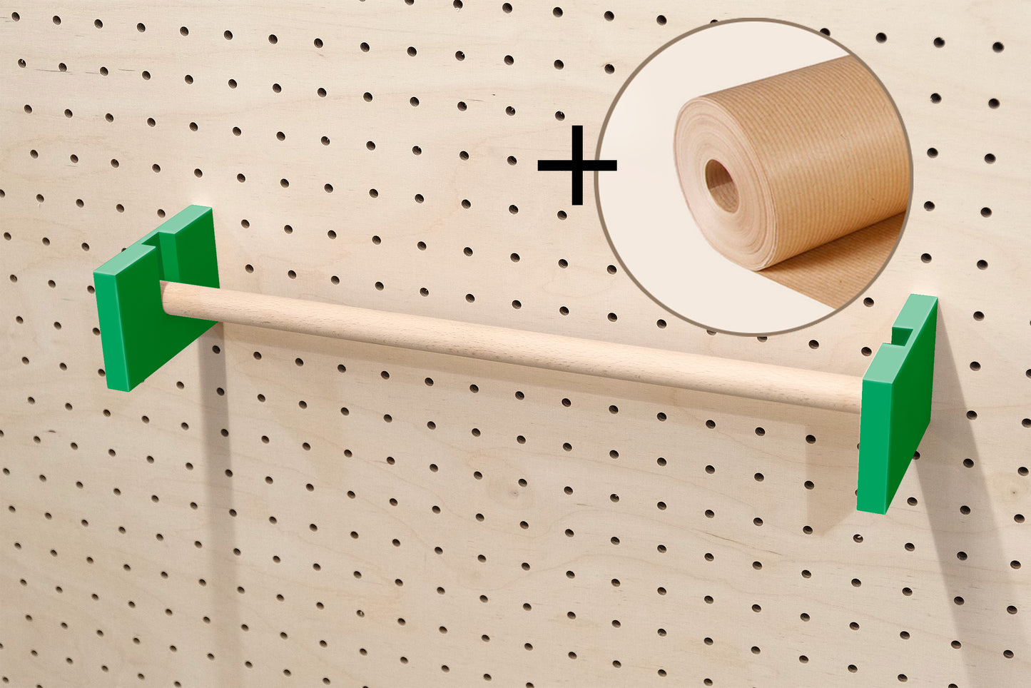 Porte rouleau kraft pour Pegboard