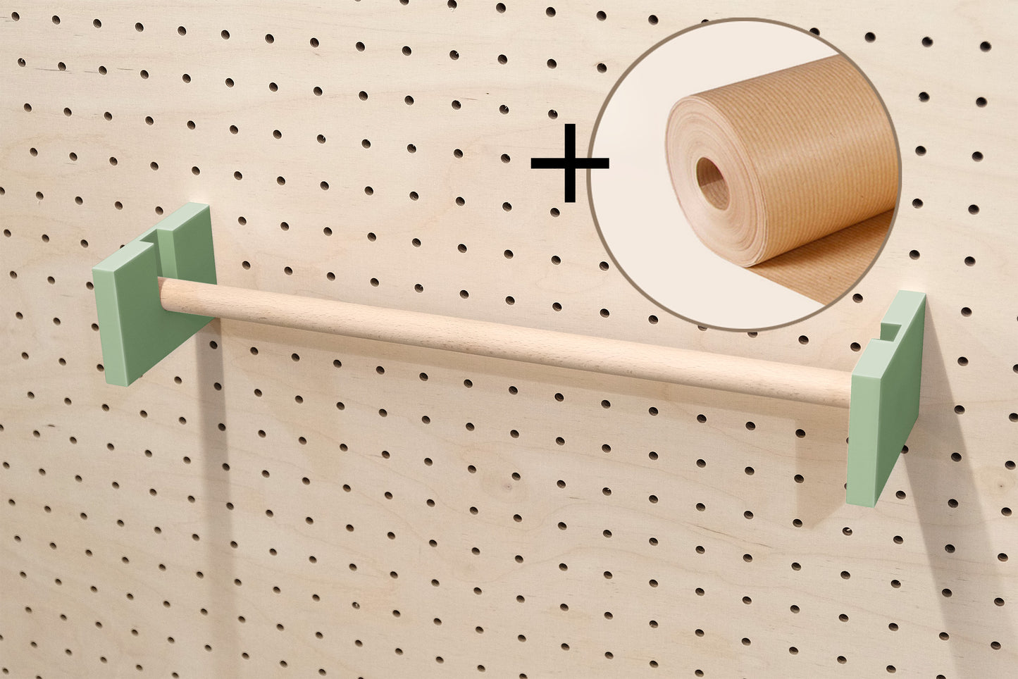 Porte rouleau kraft pour Pegboard