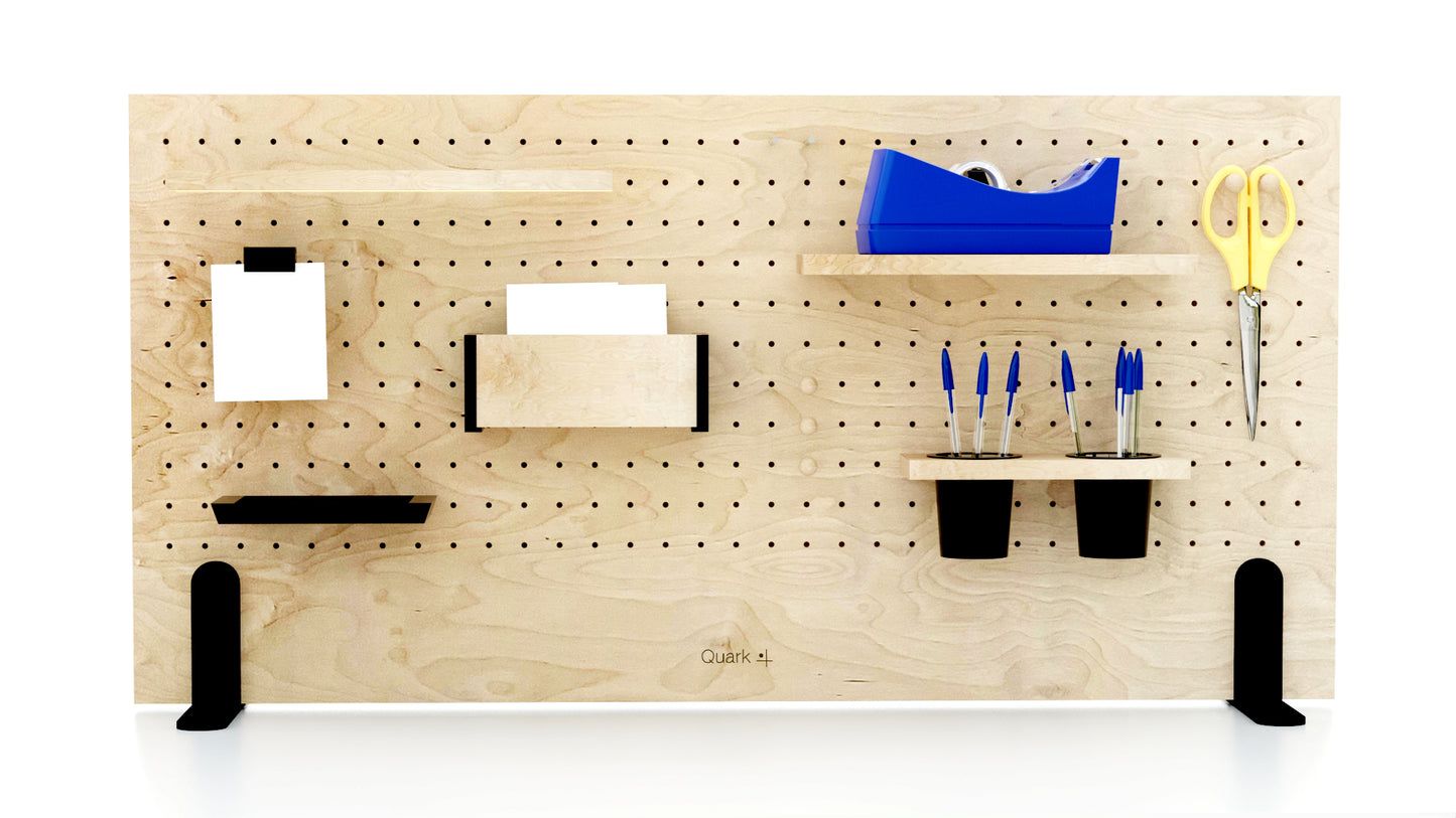 Pegboard desk organizer