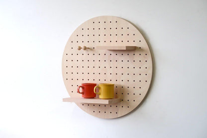 Panneau perforé - Pegboard Circulaire en bois - Diamètre 48 cm - Quark