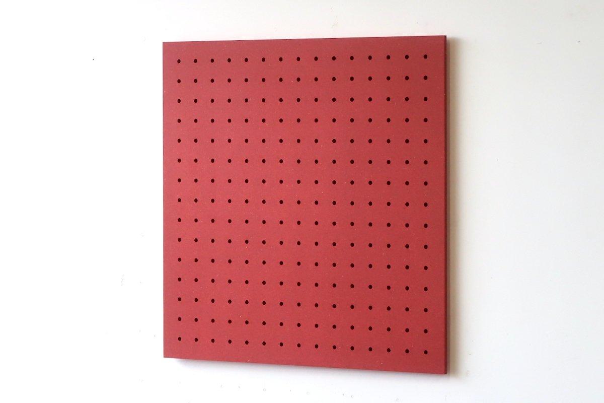 Panneau perforé Pegboard - Étagère murale modulaire en bois - 48 cm - Rouge - Quark