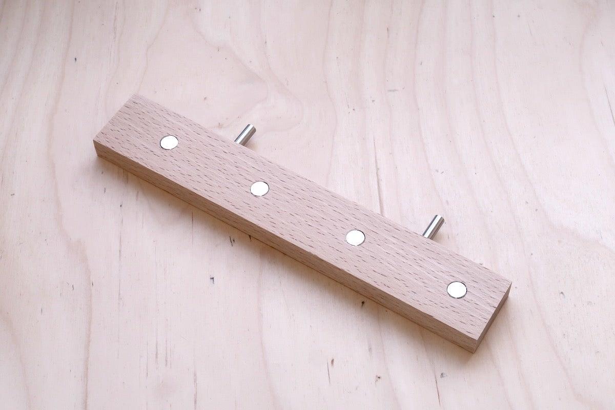 Porte-clés magnétique en bois pour Pegboard - 4 trousseaux