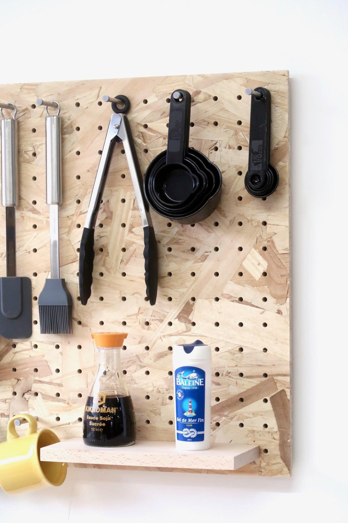 Tout-en-un : Le Kit pegboard 48cm + set d'outils de bricolage pour